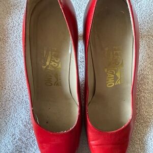 Salvatore Ferragamo Women's Vibrant Red Heels women’s 5 1/2